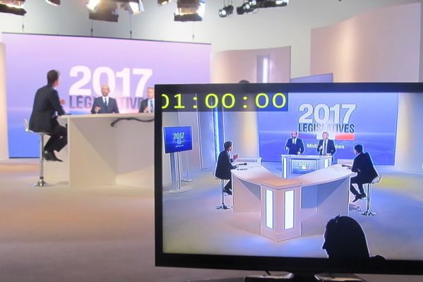 Le plateau de la soirée électorale de France 3 Occitanie