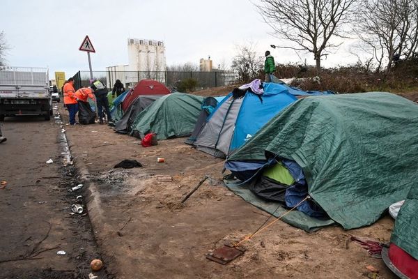 Un camp de migrants à Calais, fin novembre.