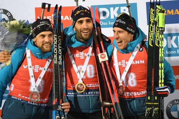 Magnifique podium français en Individuel (20 km) à Östersund lors de la première étape de la Coupe du monde de biathlon - 4 décembre 2019.