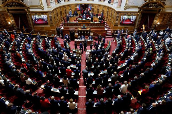 Le Sénat au grand complet lors de la première session après le vote concernant le renouvellement de la moitié des sièges le 17 septembre 2020.