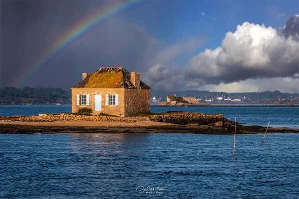 Arc en ciel sur Saint Cado - Morbihan