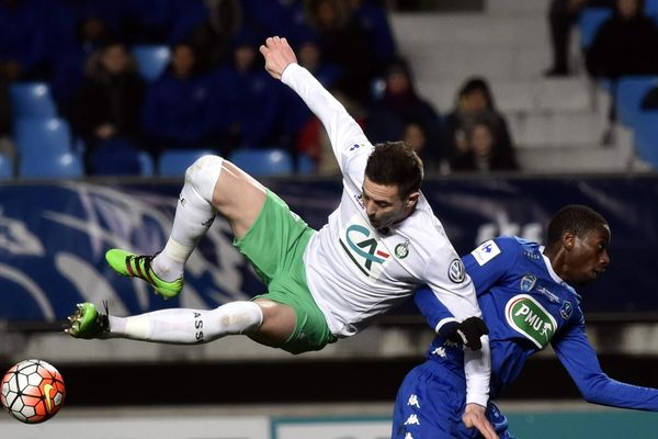 Coupe de France - 8e de finale -Troyes / ASSE -  Nolan Roux et Dabo - 10/2/16