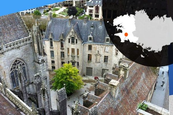 Vue du haut de la cathédrale de Quimper