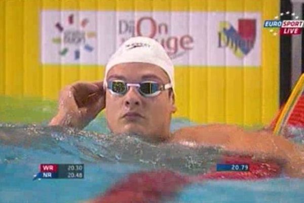 Florent Manaudou remporte le 50 m nage libre