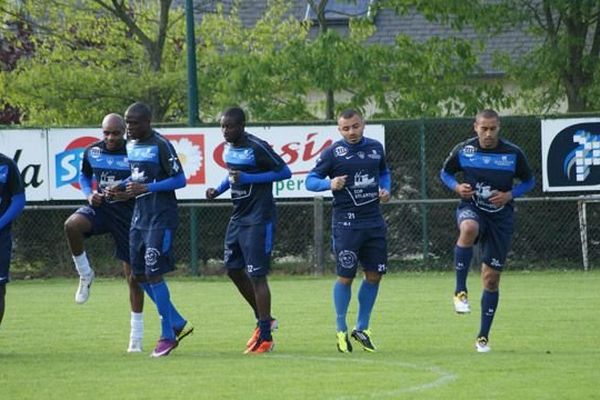 Les joueurs du Stade Brestois à l'entraînement