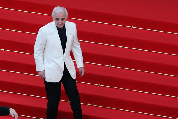 Charles Aznavour à l'ouverture de la cérémonie du 62e Festival de Cannes en 2009.
