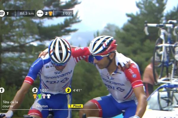 Blessé à une cuisse, Pinot a abandonné le Tour de France vendredi 26 juillet. 