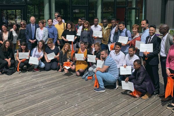 Les nouveaux diplômés du D.U. Français Langue Étrangère pour l’insertion des publics migrants, jeudi 20 Juin 2019 à l'Université de Bourgogne.