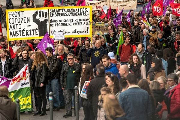 Une manifestation anti-loi Travail à Lille.