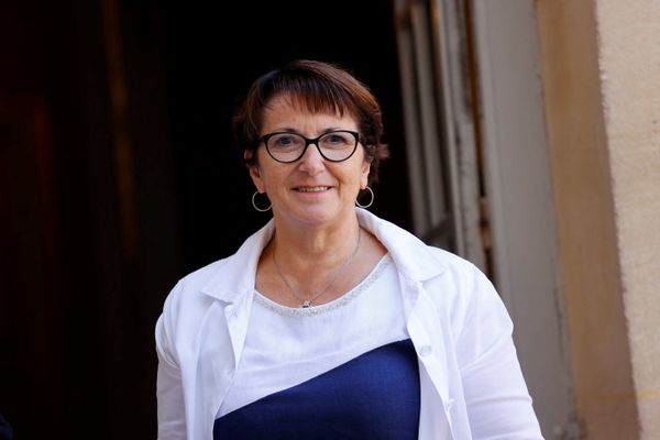 Christiane Lambert, présidente de la FNSEA, à l'hôtel Matignon, le 2 septembre 2021, avant un entretien avec le Premier ministre Jean Castex.