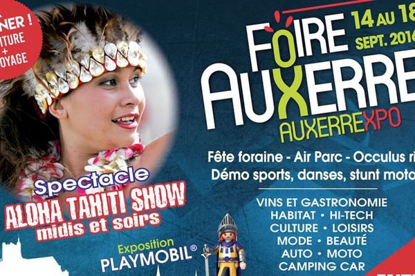 La foire d'Auxerre se déroule entre les 14 et 18 septembre 2016.