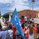 15 juin 2024, Nice (Alpes-Maritimes) : rassemblement place Masséna à l'appel de cinq syndicats contre le Rassemblement national.