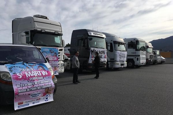 Une manifestation organisée ce jeudi matin sur l'A9 par les forains.