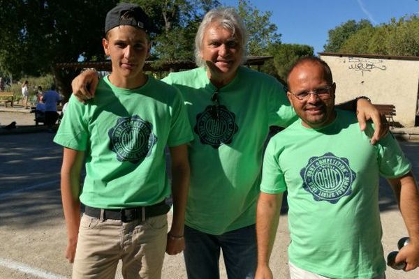 Le triplette emmenée par Marco Foyot, une équipe composée de trois générations de boulistes. 