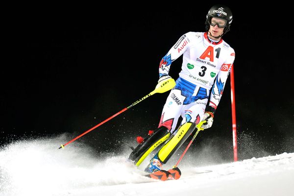 Clément Noël à Schladming en Autriche, le 29 janvier 2019. 