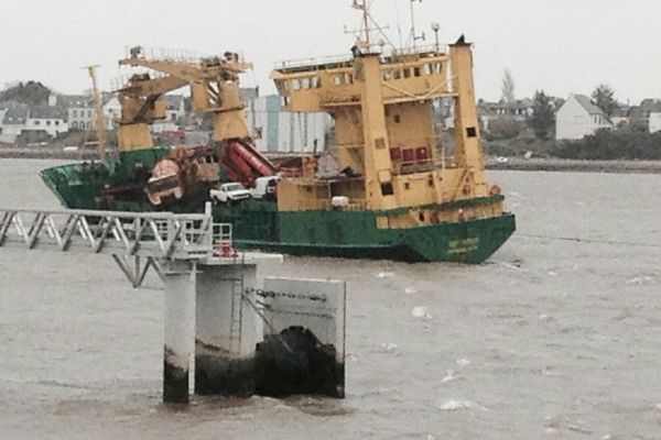 Le cargo Just Mariiam arrive au port de Lorient ce mercredi 12 février