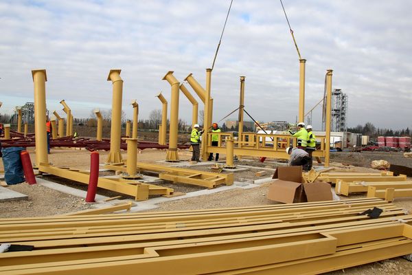 Les travaux du Parc Spirou en janvier 2018.