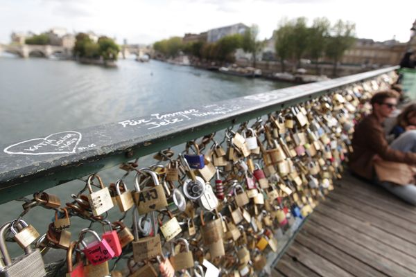 La passerelle des Arts, à Paris, en 2012.