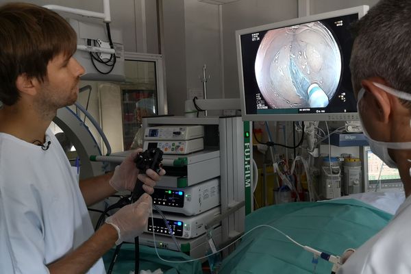 La nouvelle technique consiste à injecter un produit coloré dans la sous-muqueuse pour surélever la lésion.