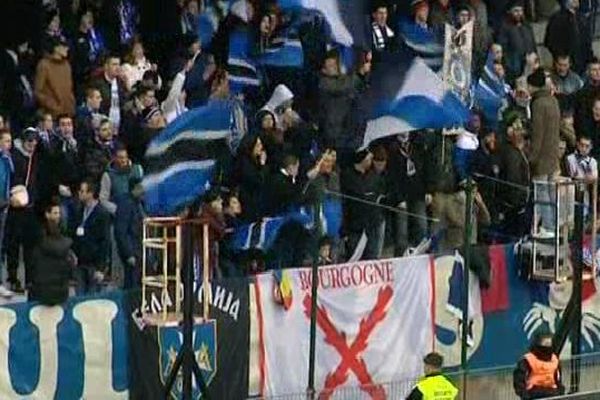 Dans les tribunes du stade bourguignon.