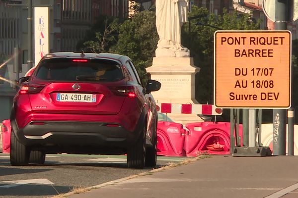 Les travaux de réfection d'étanchéité du pont Riquet à Toulouse vont durer un mois.