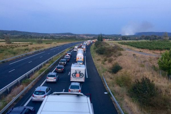 L'incendie de Bizanet a entraîné la fermeture de l'autoroute A61 pendant plusieurs heures - 7 septembre 2017