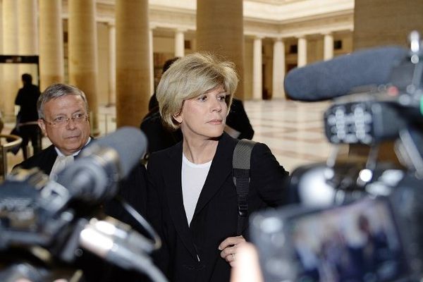 Sylvie Andrieux ce lundi matin à son arrivée au palais de justice d'Aix-en-Provence.