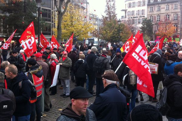 Manifestation contre réforme Code du travail 16 novembre 2017 Place Kleber