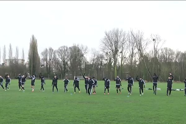 Entraînement de l'Amiens SC 