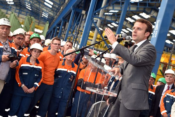 Emmanuel Macron s'était rendu sur le site Vallourec de Saint-Saulve le 29 juin 2015