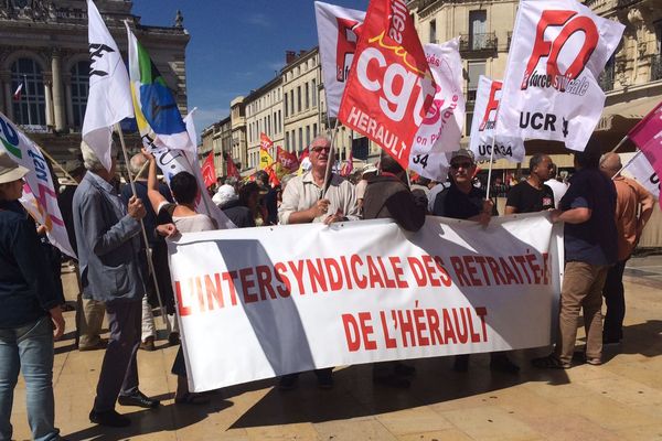 Montpellier : les retraités manifestent pour leur pouvoir d'achat - 14 juin 2018.