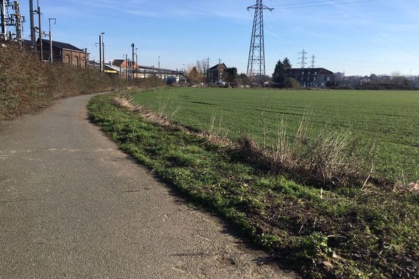 Joëlle L. avait pour habitude de se promener sur ce chemin situé entre une voie ferrée et un champs à Hellemmes. 