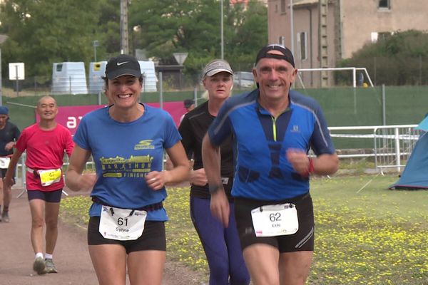 Les coureurs de fond au stade du lac de Privas