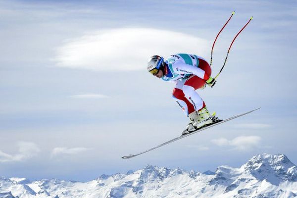 Le Suisse Beat Feuz à Saint-Moritz le 15 mars 2016. 