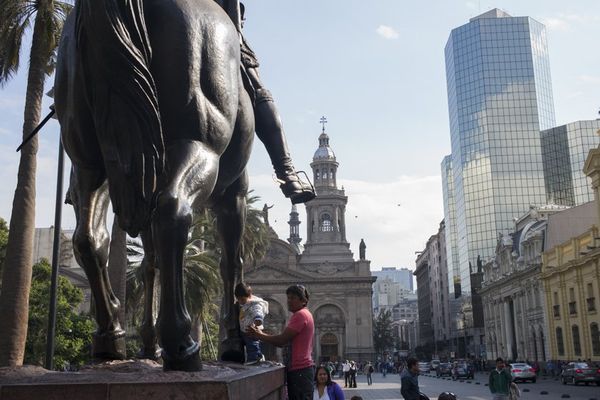 La place d'armes, à Santiago du Chili