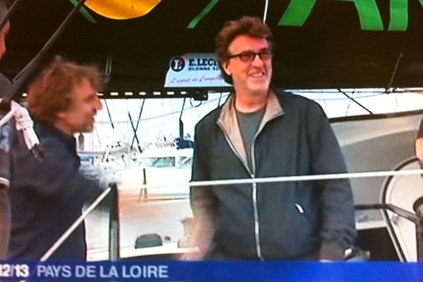 François Cluzet sur les pontons du Vendée Globe