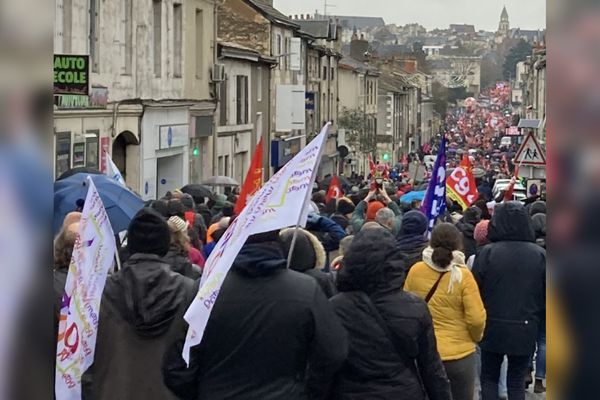 Manifestation contre la réforme des retraites à Poitiers le 18 janvier 2023