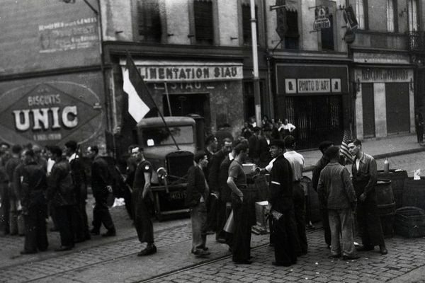 Le Faubourg-Bonnefoy, à Toulouse, le 20 août 1944.