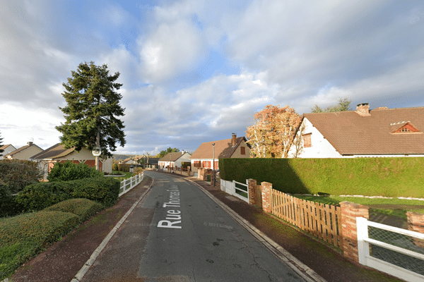 Un quartier pavillonnaire à Petit-Couronne près de Rouen