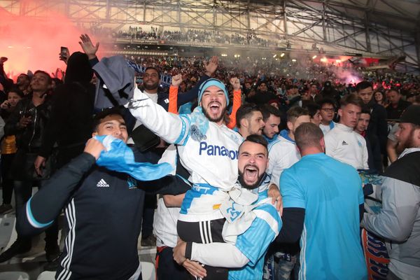 La fan zone du Vélodrome lors de la demi-finale contre Salzbourg.