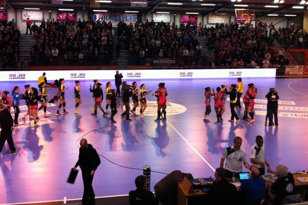 Le Fleury Loiret Handball victorieux face à Nîmes, le 4 mars 2015.