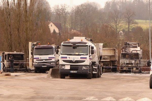 Sept camions brûlés chez Eurovia, en zone sud à Limoges.