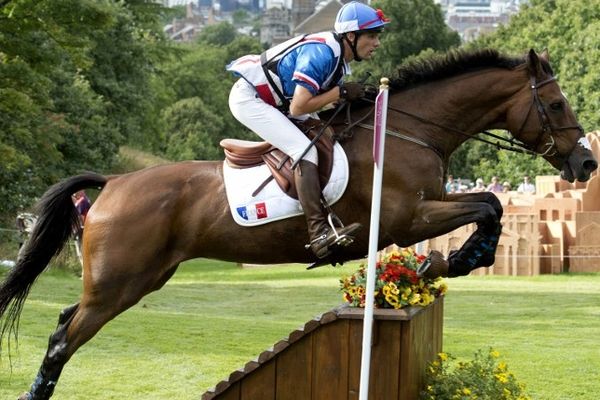 Nicolas Touzaint sur Hidalgo de l'Ile, lundi 30 juillet 2012, lors de l'épreuve de cross