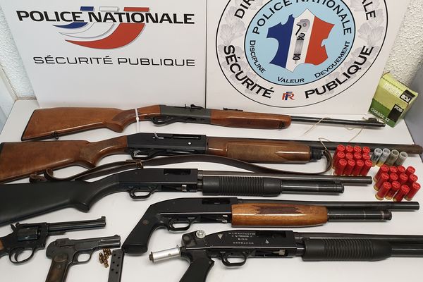 5 fusils et deux revolvers saisis lors du coup de filet dans 2 cités de Perpignan