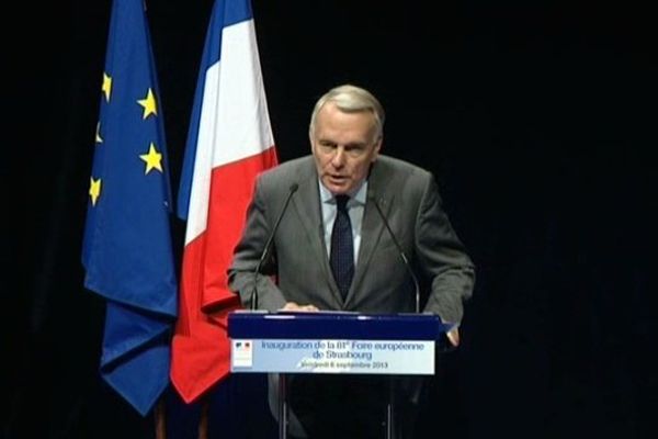 Jean-Marc Ayrault, lors de l'inauguration de la Foire européenne à Strasbourg