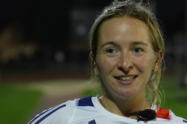 Louise-Marie Thévenin lors d'un entrainement pour les championnats du monde qui se dérouleront le 7 décembre.