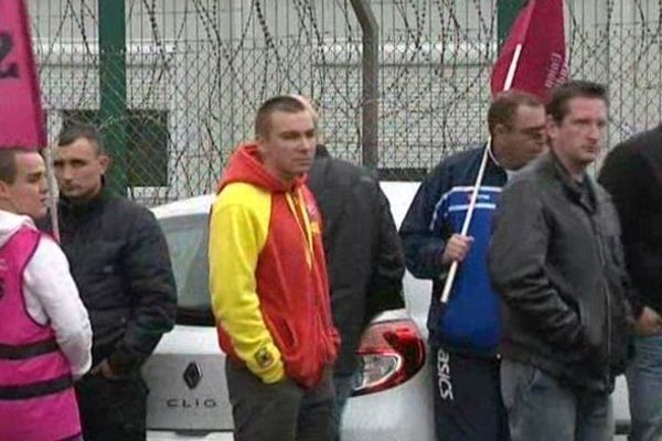 Les grévistes du tunnel sous la Manche le 22 mai dernier.