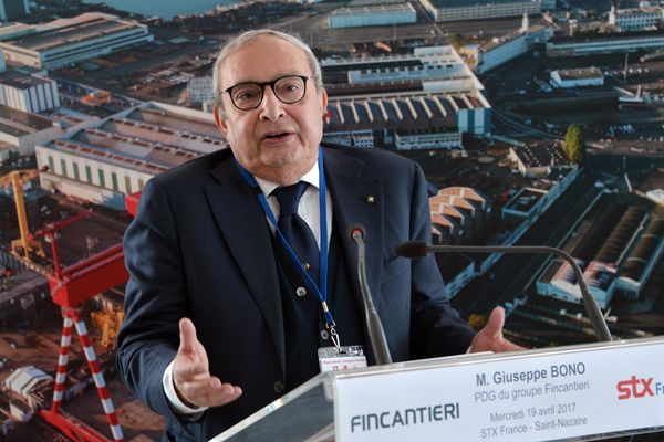 Giuseppe Bono, PDG de Fincantieri le 19 avril 2017 à Saint-Nazaire