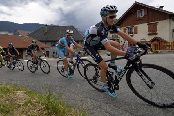 Julian Alaphilippe, Vincenzo Nibali, Alejandro Valverde et Christopher Froome le 7 juin 2015. 