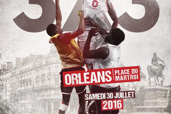 Affiche de l'Open de France de basket 3X3 samedi 30 juillet à Orléans